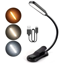 7 LED كتاب ضوء USB قابلة للشحن القراءة الخفيفة 3-Level الدافئة بارد الأبيض ضوء النهار المحمولة مرنة سهلة كليب مصباح القراءة الليلية