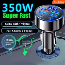 350 واط USB شاحن سيارة PD QC3.0 USB C شاحن هاتف السيارة نوع C محول آيفون سامسونج هواوي Xiaomi شحن سريع