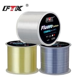 FTK 120 متر خيط صنارة الصيد 0.2 مللي متر-0.6 مللي متر 7.15LB-45LB طلاء الفلوروكربون عملية معالجة جزيئات النايلون سطح الكربون
