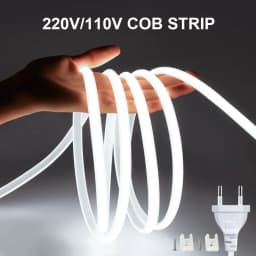 1 متر-35 متر 220 فولت 110 فولت COB LED قطاع ضوء RA90 السوبر مشرق 320 المصابيح/م مرنة مصابيح خارجية إضاءة مقاومة للماء الشريط مع الاتحاد الأوروبي الولايات المتحدة قابس طاقة