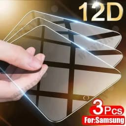 3 قطعة الزجاج المقسى لسامسونج S26 S25 S24 S23 S22 الترا زائد A57 A56 A37 A36 A17 A16 حامي الشاشة زجاج واقي كامل