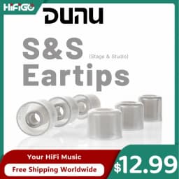 أطراف أذن من السيليكون من DUNU S&S (المرحلة والاستوديو) لفوهة 4.0 مم - 6 مم S/M/L/XL، أطراف أذن من السيليكون العالمي لسماعات الرأس وسماعات الأذن