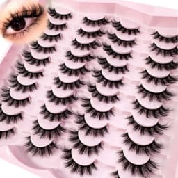 20 أزواج 5D رقيق الرموش D حليقة جلدة سميكة القط رموش لينة Wispy 8D حجم رموش زائفة تمديد ماكياج