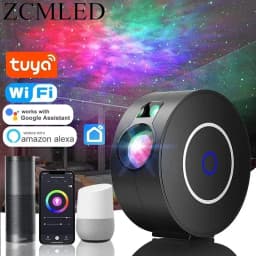 Tuya WiFi ذكي أورورا غالاكسي السماء المرصعة بالنجوم العارض نظام التحكم الصوتي الذكي APP التحكم العارض أضواء LED هدية