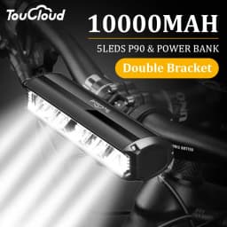 TouCloud إضاءة دراجة هوائية الجبهة 10000mAh الدراجة خفيفة قوة البنك مصباح يدوي مقاوم للماء USB شحن الجبلية الطريق الدراجات ملحقات المصابيح