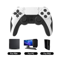 GAMINJA P48 مع ستة محاور جيروسكوب لـ PS4 PS3 وحدة التحكم يفوز 7 8 10 عصا تحكم اهتزاز مزدوجة PC