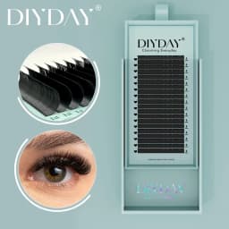 DIYDAY الفردية رمش تمديد طويل طول الكلاسيكية جلدة ملحقات الصواني بالجملة ماتي الأسود لينة المنك فو الرموش