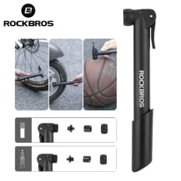 ROCKBROS مضخة دراجة 80PSI شريدر بريستا صمام دراجة مضخة الجبلية الطريق صغيرة محمولة منفاخ هواء النايلون الدراجات مضخة الملحقات