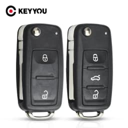 KEYYOU الوجه عن بعد للطي مفتاح شل الحال بالنسبة لشركة فولكس فاجن فولكس فاجن تيجوان جولف ساجيتار بولو MK6