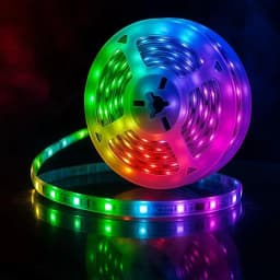 18 شريط أضواء LED 5050 RGB USB شريط مصباح مرن متغير اللون مع التحكم في التطبيق لتزيين الغرفة إضاءة خلفية للتلفاز