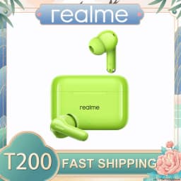 سماعات Realme Buds T200 سماعات بلوتوث لاسلكية 5.4 سماعات ANC إلغاء الضوضاء النشطة Hi-Res LDAC سماعة 530 مللي أمبير في الساعة وضع الاستعداد الطويل