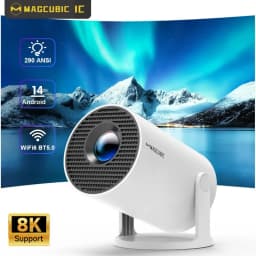 جهاز عرض Magcubic HY300 Pro 8K Android 14 Dual Wifi6 290ANSI Allwinner H726 BT5.4 1080P 1280*720P جهاز عرض خارجي للسينما المنزلية