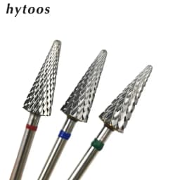 أظافر على شكل مخروط من HYTOOS ، كربيد من أجل مانيكير ، أداة ملحقات الحفر الكهربائية