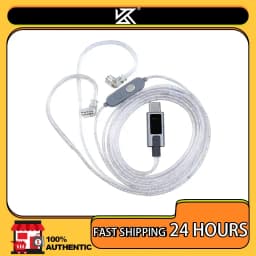 كابل ترقية KZ-M2 مطلي بالفضة مع ميكروفون مزدوج من النوع C/3.5 مم لـ EDX Pro X AS16 Pro PRX Zenith