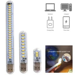 مصباح كتاب LED صغير محمول USB DC5V مصباح كتاب القراءة فائق السطوع 3 المصابيح 8 المصابيح 24 المصابيح أضواء لبنك الطاقة الكمبيوتر المحمول المحمول