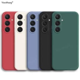 حافظة لهاتف سامسونج جالاكسي A16 حافظة لهاتف سامسونج جالاكسي A17 A16 A56 A36 A15 Funda Coque حافظة من السيليكون السائل الناعم لهاتف سامسونج A16