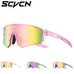 SCVCN النساء نظارات شمسية رياضية الوردي موضة الدراجات نظارات للرجال الشارع ظلال القيادة UV400 دراجة دراجة المشي لمسافات طويلة جولف البيسبول