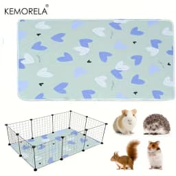 KEMORELA 1 قطعة حصيرة خنزير غينيا وقفص الهامستر قابلة للغسل-فراش حيوانات أليفة فائقة الامتصاص وغير قابلة للانزلاق مقاس 31 × 47 بوصة للأرانب والحيوانات الصغيرة