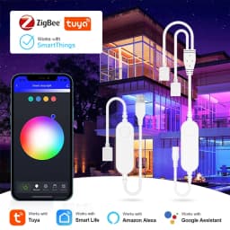 DC5V 12 فولت 24 فولت RGB RGBW RGBCW زيجبي 3.0 تحكم 4PIN 5PIN تويا LED قطاع تحكم باهتة العمل مع أليكسا جوجل SmartThings