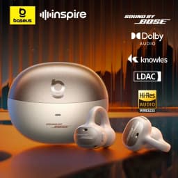 سماعات أذن لاسلكية Baseus Inspire XC1 بتقنية البلوتوث 6.1 عالية الدقة، سماعات أذن مفتوحة بتصميم مشبك، 4 ميكروفونات، سماعات أذن قابلة للتركيب، صوت من Bose.