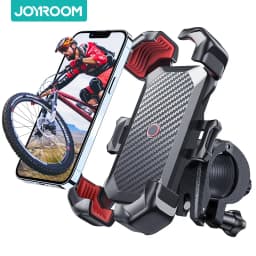 حامل هاتف الدراجة العالمي من Joyroom 360 ° عرض حامل هاتف الدراجة لحامل الهاتف المحمول مقاس 4.7-7 بوصة ومشبك GPS المقاوم للصدمات
