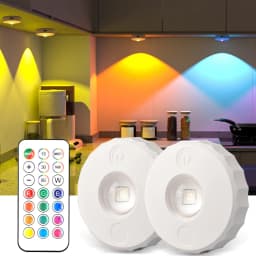 أضواء LED قابلة للشحن RGB ضوء الليل اللاسلكية التحكم عن بعد إضاءة الخزانة لعرض خزانة المطبخ خزانة غرفة النوم