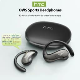HTC NE19 سماعات بلوتوث AI OWS سماعات رأس لاسلكية رياضية مع ميكروفون قوي باس AI مترجم سماعات أذن مقاومة للماء وعمر طويل
