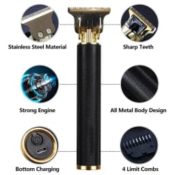 ماكينة قص الشعر الاحترافية T9 للرجال USB أدوات العناية باللحية القابلة لإعادة الشحن السريع توفر ماكينة تشذيب الشعر الدقيقة المريحة