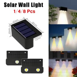 1-8 قطعة LED أضواء الشمسية في الهواء الطلق IP65 مقاوم للماء الشرفة ضوء درج الجدار مصباح للزينة للمنزل ساحة سياج بركة حديقة ديكور