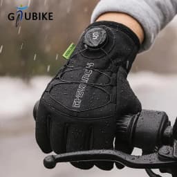 GTUBIKE قفازات الشتاء الدافئة للرجال والنساء الموسعة سميكة يندبروف ومقاوم للماء الرياضة لمس التزلج قفازات ركوب الدراجات