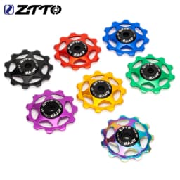 ZTTO دراجة جبلية الخلفية Derailleur عجلة شدادة 11T 13T الصلب تحمل بكرة AL7075 CNC الطريق دراجة دليل الأسطوانة المهمل 4 مللي متر 5 مللي متر 6 مللي متر