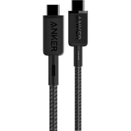 انكر 223 من USB-C الى USB-C سلك شحن ونقل بيانات، 91.44 سم، 3 قدم، اسود
