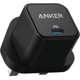 انكر باور بورت 3 20 وات كيوب شاحن محمول مدمج، شحن سريع للبطارية، أحادي USB-C، اسود