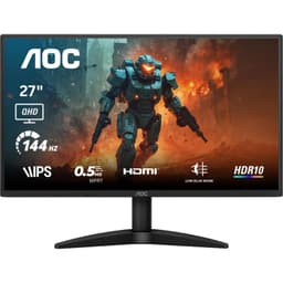 اية او سي Q27B36X 27 بوصة، شاشة ألعاب، ليد، شاشة QHD (رباعية الدقة العالية)، 144 Hz، 0.5 مللي ثانية MPRT، اسود