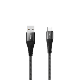 سلك شاحن ليفوري USB الى Type-C بطول 1 م نايلون - اسود