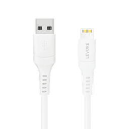 سلك شاحن ليفوري من USB إلى آيفون معتمد من أبل MFI بطول 1.8 م - ابيض