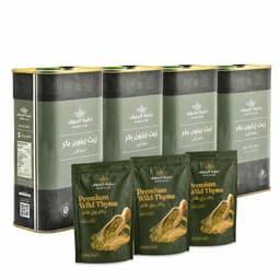 عرض النخبة (4 لتر زيت زيتون+ 750 غ زعتر بري)