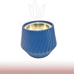 مبخرة زرقاء اسطوانية