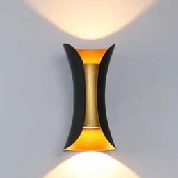 جداري خارجي اسود ذهبي 2 فتحة