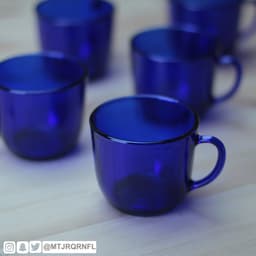 كوب فرنسي ازرق 220 مل