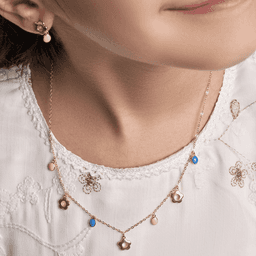 طقم اطفال الزهرة الفريدة فضة عيار 925