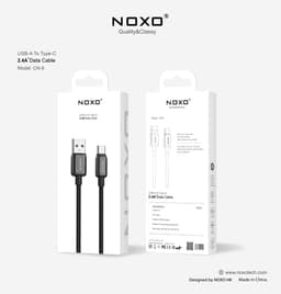 كيبل USB-A to USB-C من القماش بطول 1M من NOXO - أسود