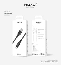 كيبل USB-A to Micro من السيليكون بطول 1M من NOXO - أسود