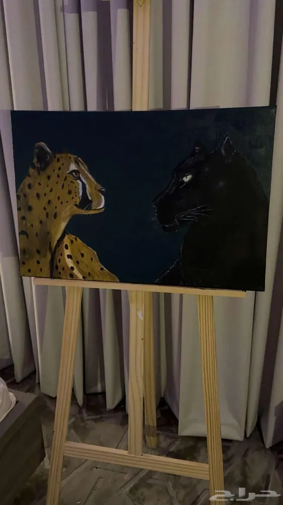 لوحة فهد جاكوار رسم يدوي — صورة 2