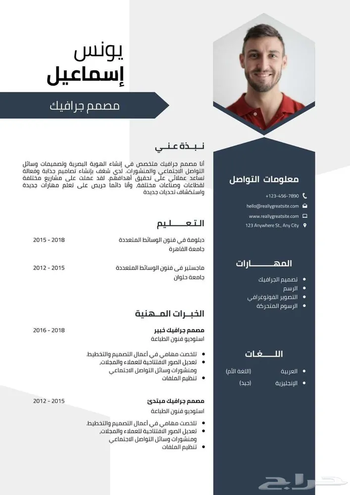 تصميم سيرة ذاتية CV احترافية   ATS باللغة الإنجليزية — صورة 2