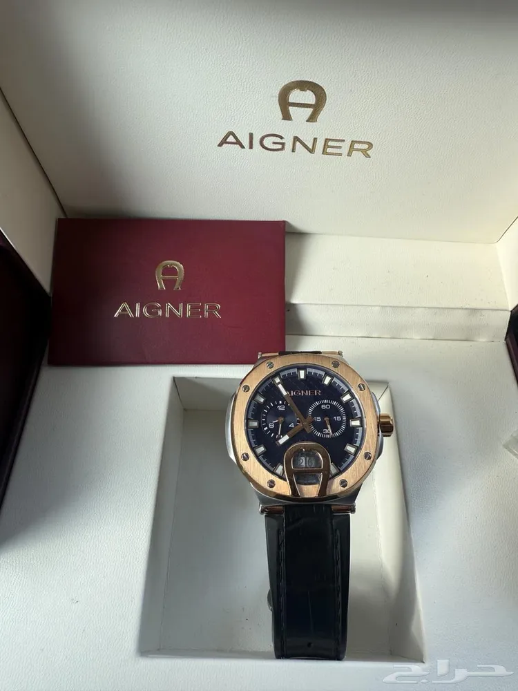 ساعة AIGNER أجنر رجالية أصلية كرونوغراف مع الكرتون — صورة 1