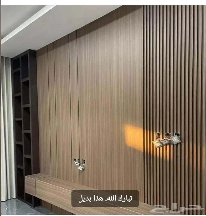 ديكورات داخليه وخارجي شيبورد بديل الخشب تركيب شاشات تلفزيون — صورة 3