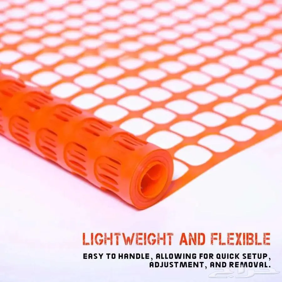 شبك تحذيري برتقالي رول 50 متر-Orange Safety Mesh — صورة 4