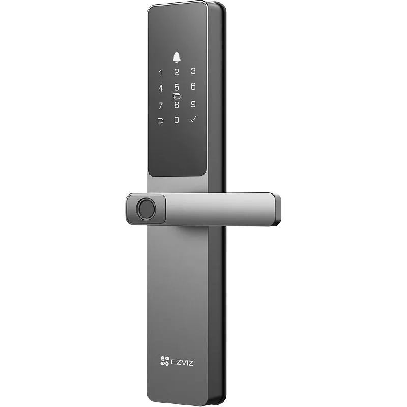 ايزفيز DL05 قفل بصمة الا صبع الذكي، واي فاي، متوافق مع أجهزة آي او اس وأندرويد، رمادي معدني