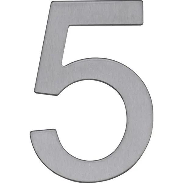 روكو أرقام بلصق ذاتي، "5"، انجليزي، فضي